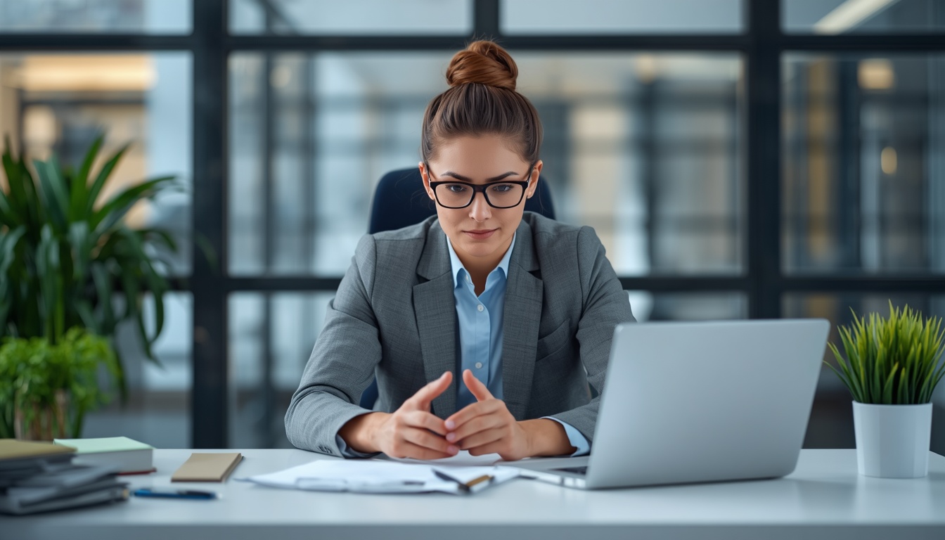 Desk pause posture exercise during a work break